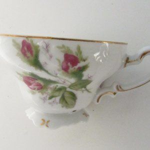Vintage T&M Japanese China Tea Cup Red roses gold trim fine china